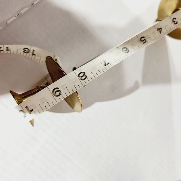 Enesco Graduated Candlestick Taper Candle Holders Metal Brass Stainless Vtg - Picture 10 of 11